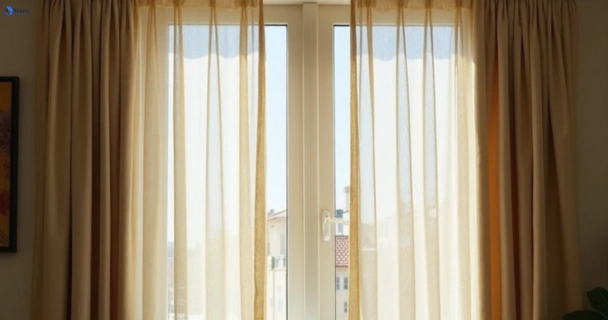Dusty and dull curtains in prahran-vic before steam cleaning